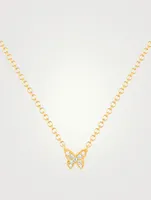 Baby 14K Gold Butterfly Necklace With Diamonds