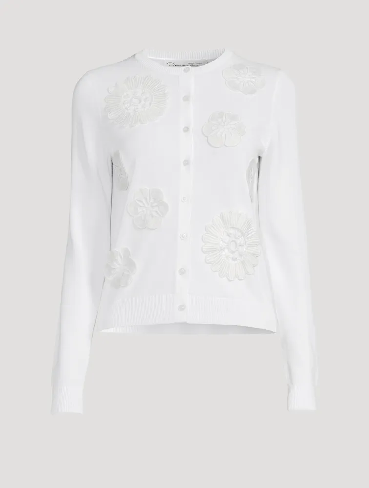 Cotton-Blend Embroidered Cardigan