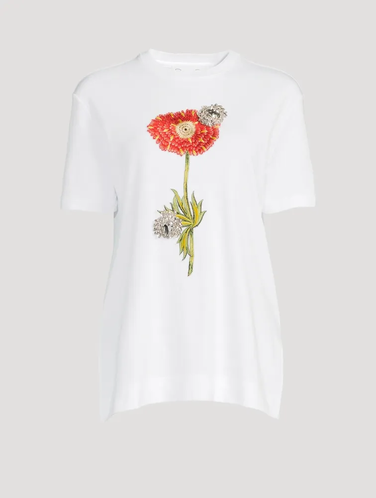 Cotton T-Shirt With Embroidery