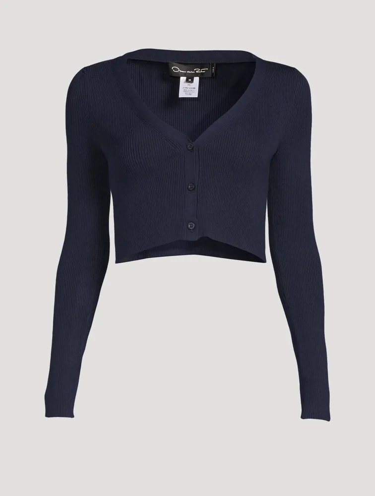 Silk Stretch Cropped Cardigan