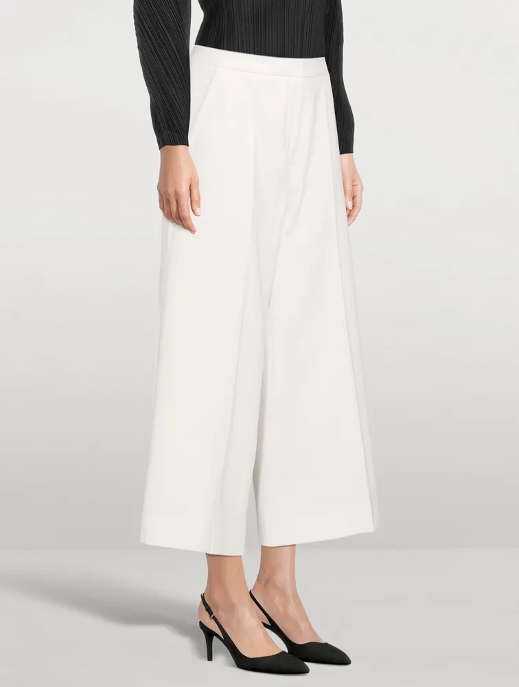 Wool-Blend Culotte Pants