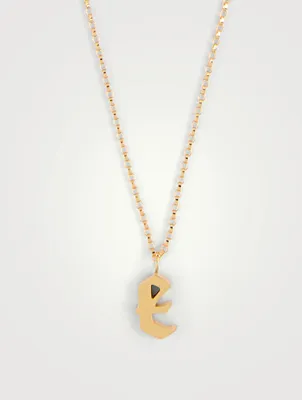 Tudor 14K Gold-Filled Pendant Necklace With E Letter