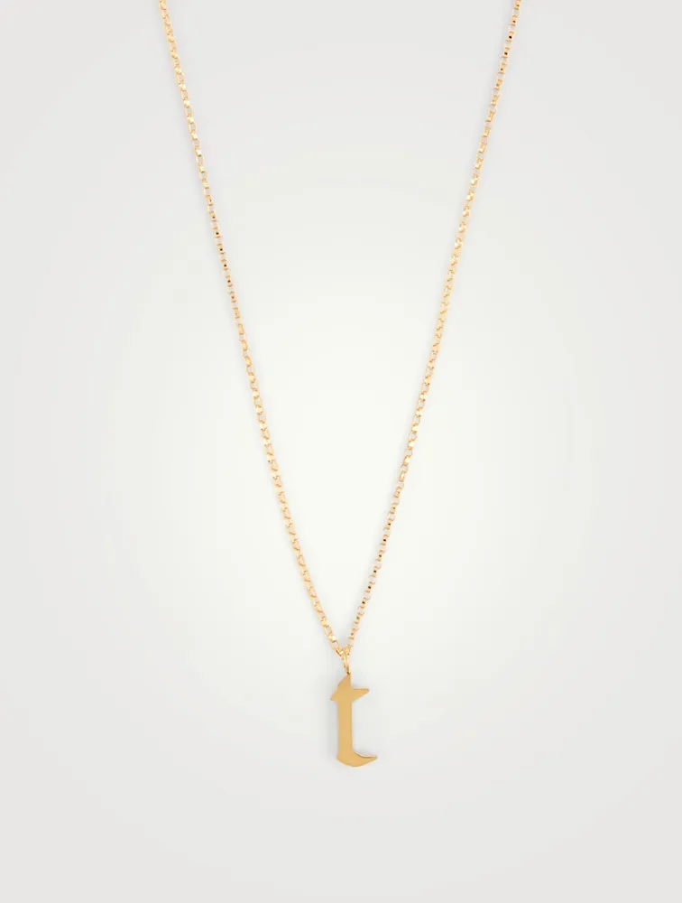 Tudor 14K Gold-Filled Pendant Necklace With T Letter