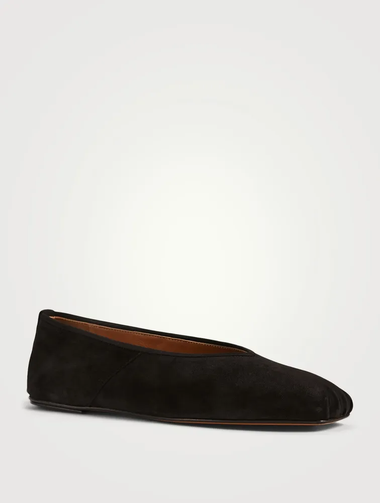 Suede Ballet Flats