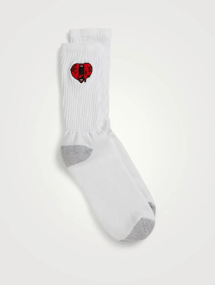Screaming Heart Cotton Socks