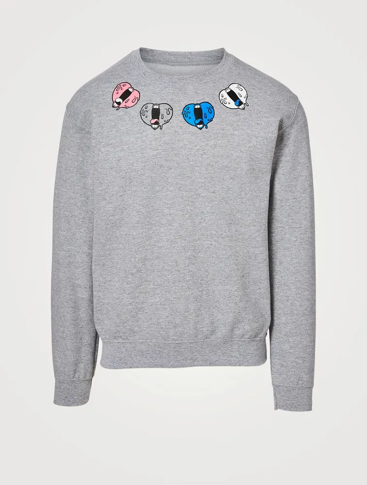 Quattro Screaming Heart Crewneck Sweatshirt