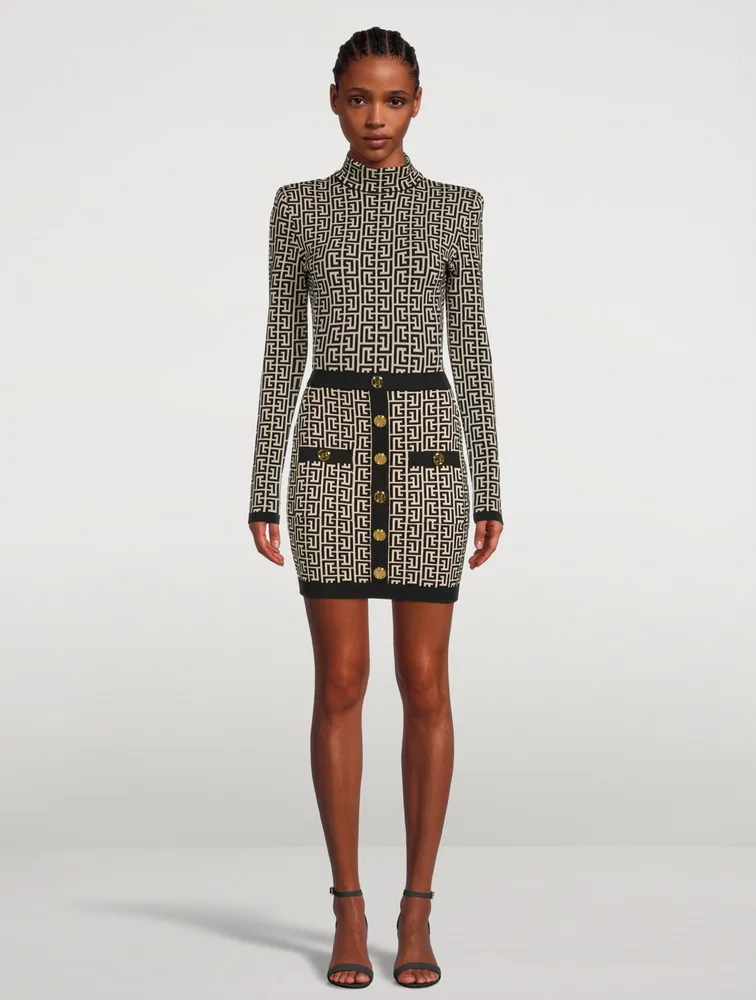 Jacquard Sweater Monogram Print