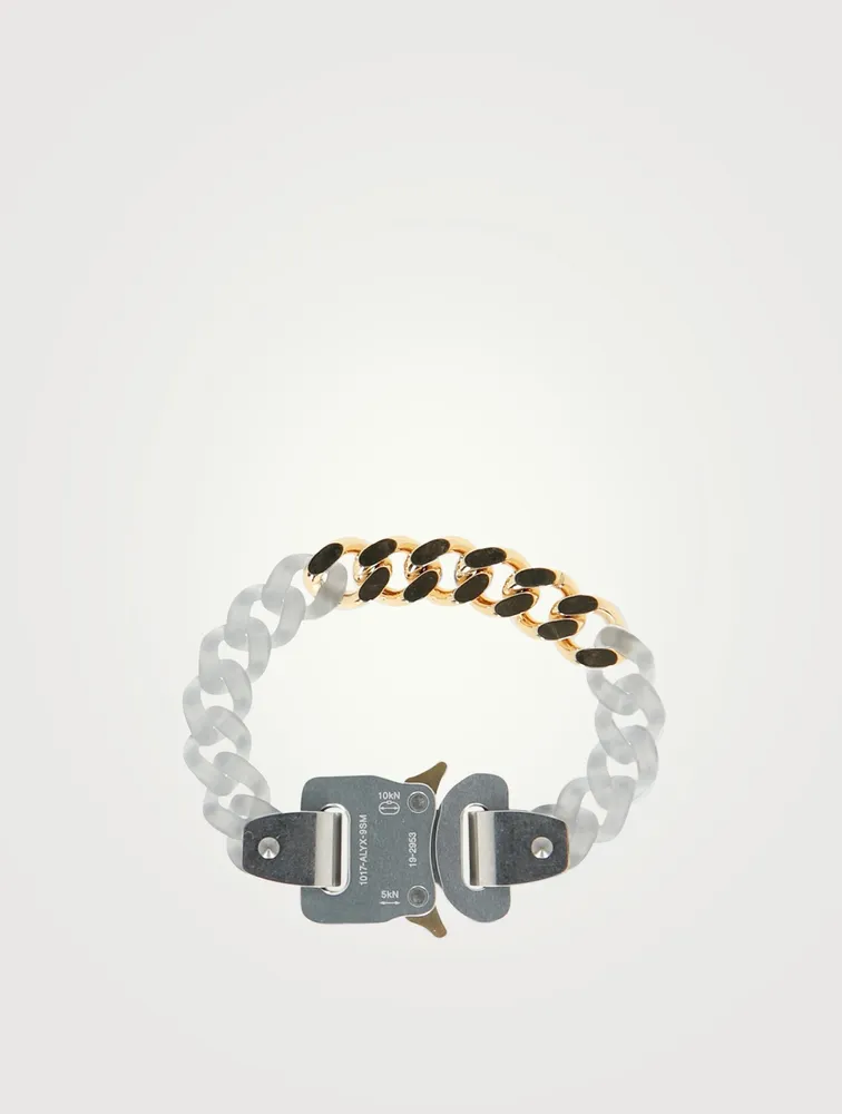 Transparent Chain And Metal Buckle Bracelet