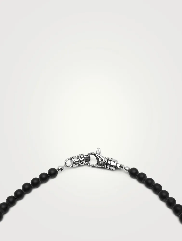 Matte Onyx Beaded Necklace
