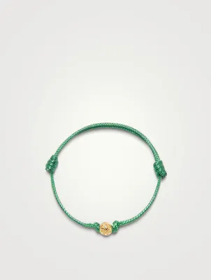 String Bracelet With 18K Gold Plated Bead