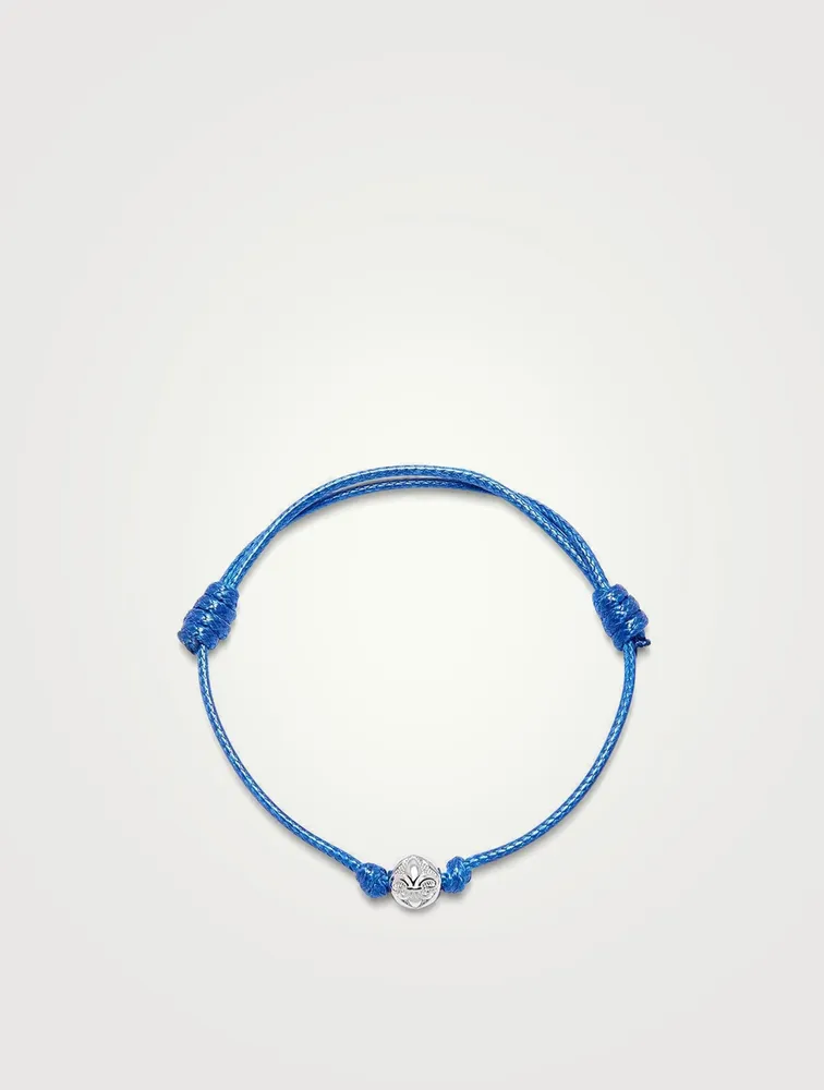 String Bracelet With Stainless Steel Bead