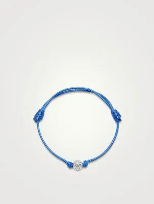 String Bracelet With Stainless Steel Bead