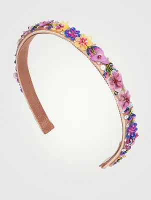 Reagan Beaded Floral Headband