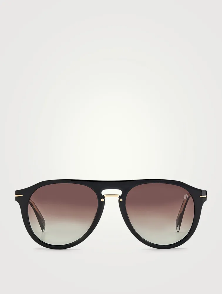 Aviator Sunglasses With Clip-On Lenses