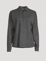 Wool Jersey Zip Blouse