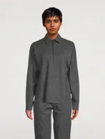 Wool Jersey Zip Blouse