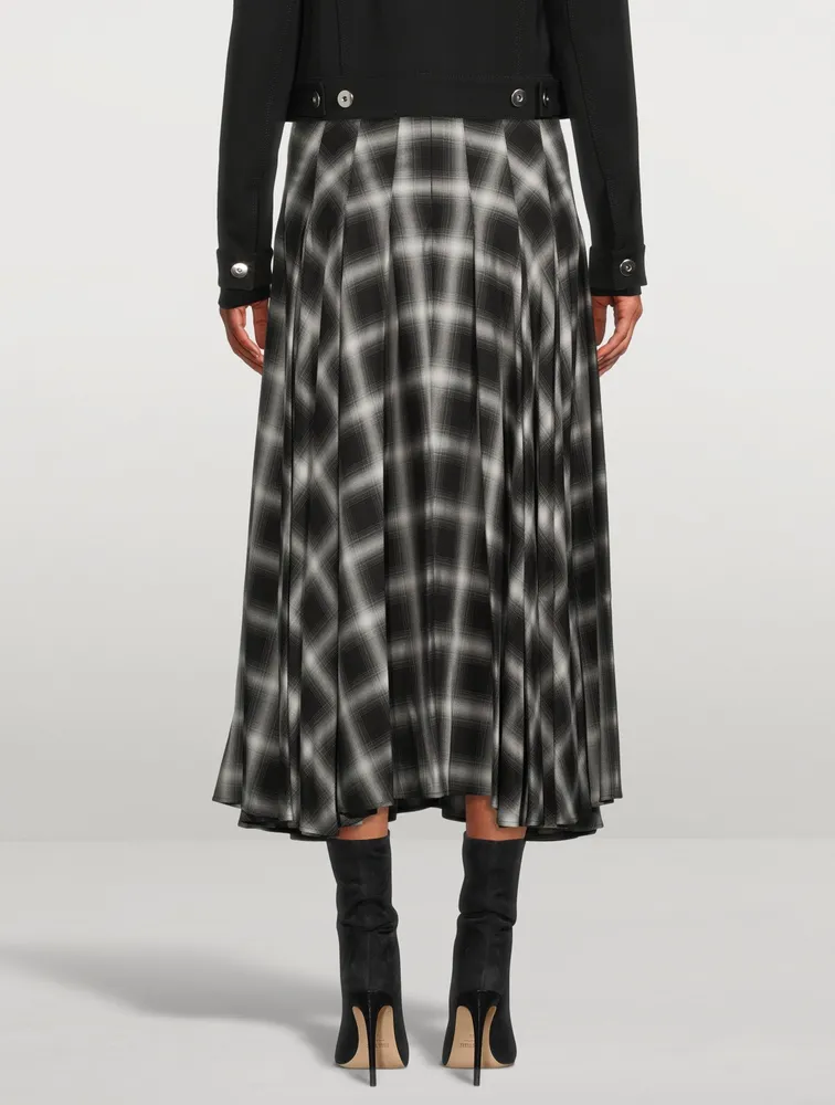 Midi Skirt Checkerboard Print