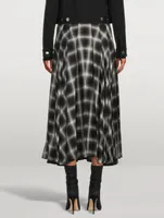 Midi Skirt Checkerboard Print