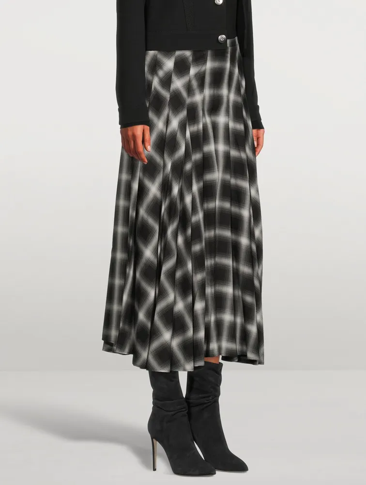 Midi Skirt Checkerboard Print