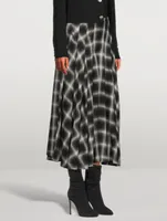 Midi Skirt Checkerboard Print