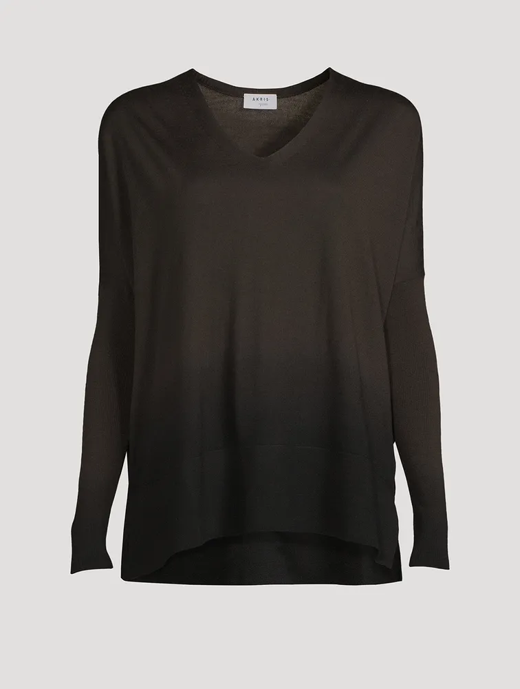 Dip-Dye Virgin Wool Sweater