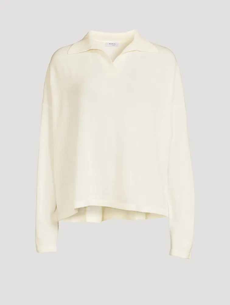 Virgin Wool And Cashmere Polo Sweater