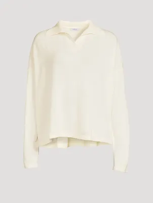 Virgin Wool And Cashmere Polo Sweater