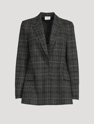 Tartan Boyfriend Blazer Check Print