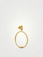 Fireworks 18K Gold Drop Hoop Earrings With Diamonds