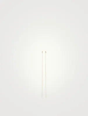 Fireworks 18K Gold Drop Chain Earrings With Diamonds