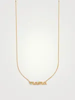 14K Gold Mama Necklace With Diamonds