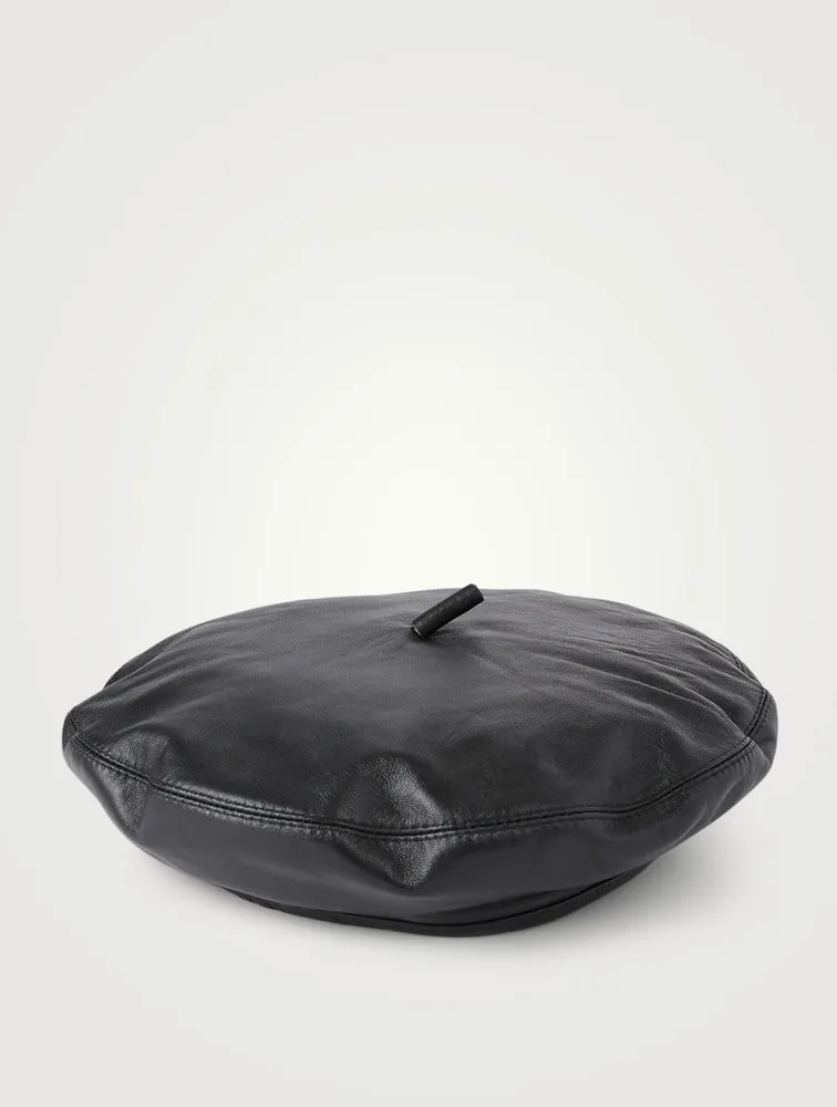 Carter Leather Beret Hat
