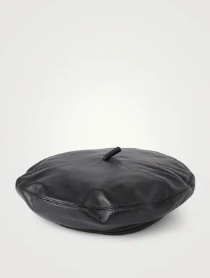 Carter Leather Beret Hat