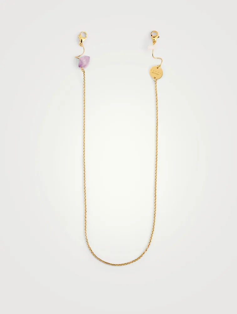 Tears Mask Chain With Amethyst And Quartz