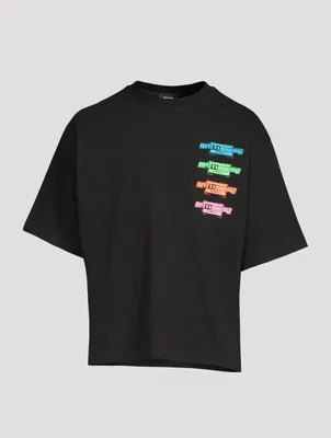 Cotton T-Shirt With Multi Logo