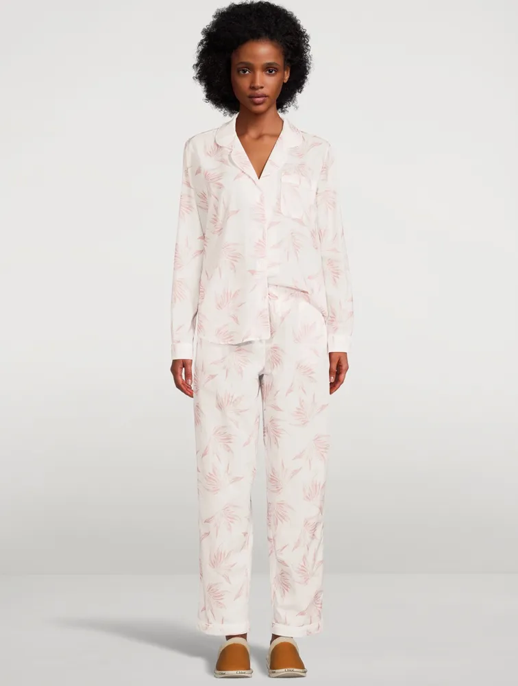 Long Cotton Pajama Set Luxe Deia Print