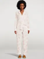 Long Cotton Pajama Set Luxe Deia Print