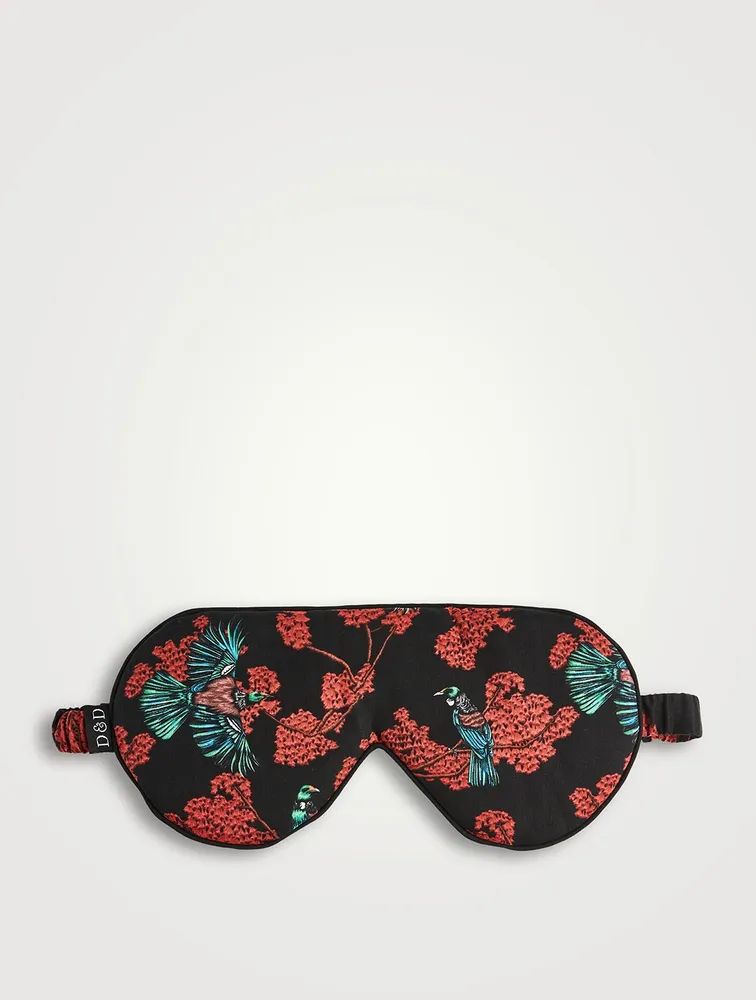 Cotton Eye Mask In Passerine Print