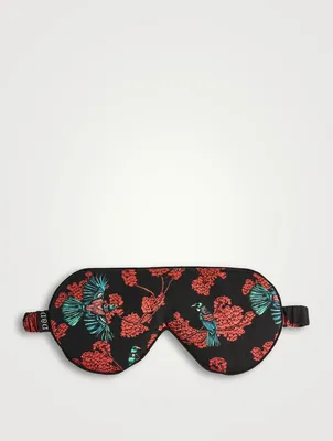 Cotton Eye Mask In Passerine Print