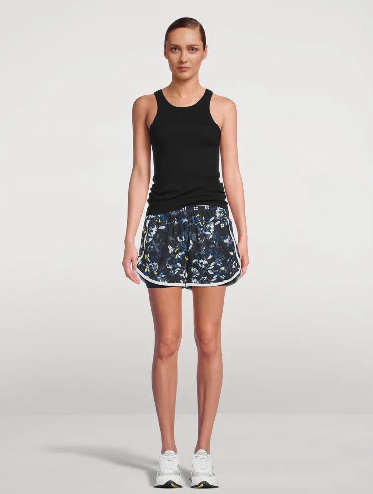 On Your Marks 4" Running Shorts Floral Print