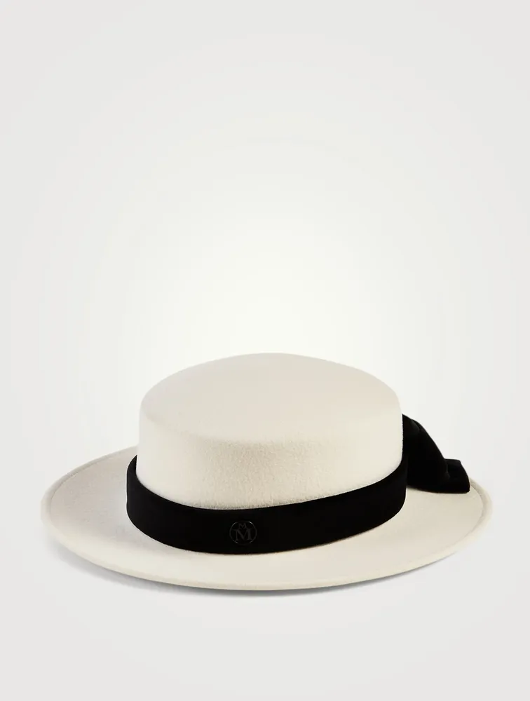 Kiki Felt Canotier Hat