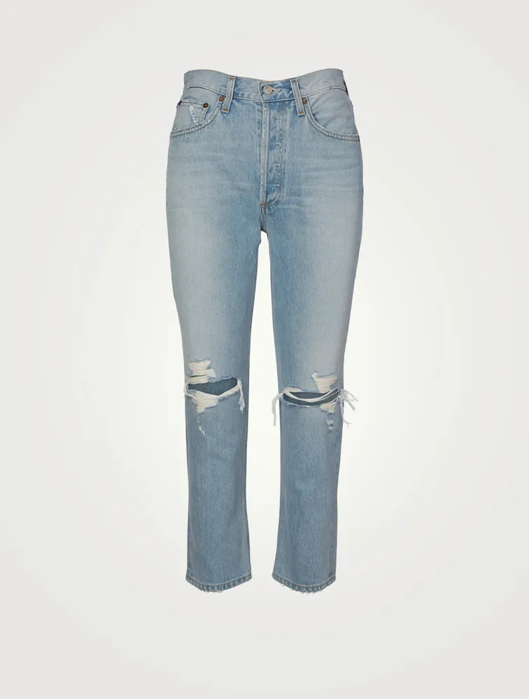 Riley Straight Crop High-Waisted Jeans