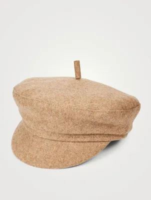 Wool-Blend Baker Boy Beret Cap