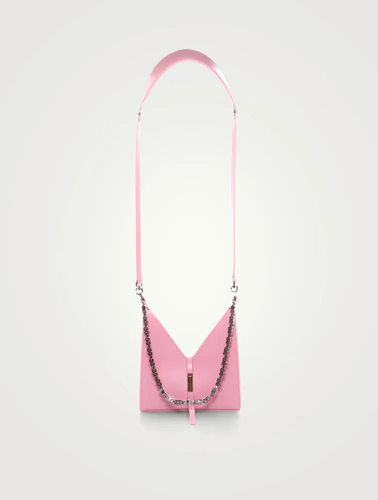 Mini Cut Out Leather Bag With Chain
