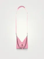 Mini Cut Out Leather Bag With Chain
