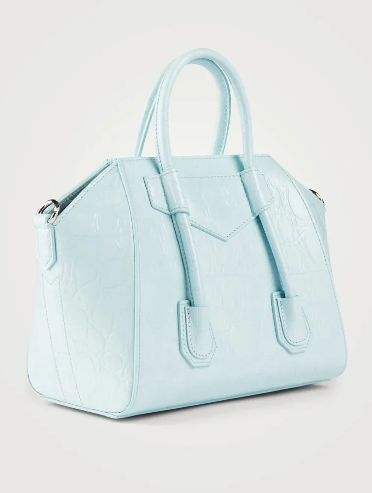 Mini Antigona Croc-Embossed Leather Bag With Lock