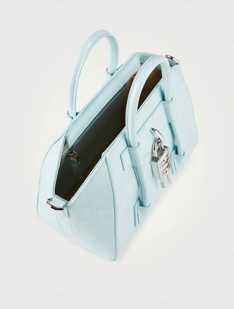 Mini Antigona Croc-Embossed Leather Bag With Lock