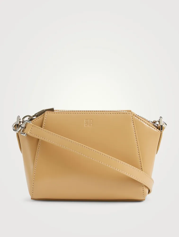 Nano Antigona Leather Crossbody Bag