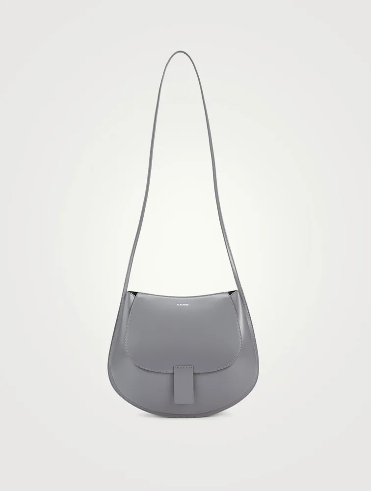 Small Crescent Leather Crossbody Bag