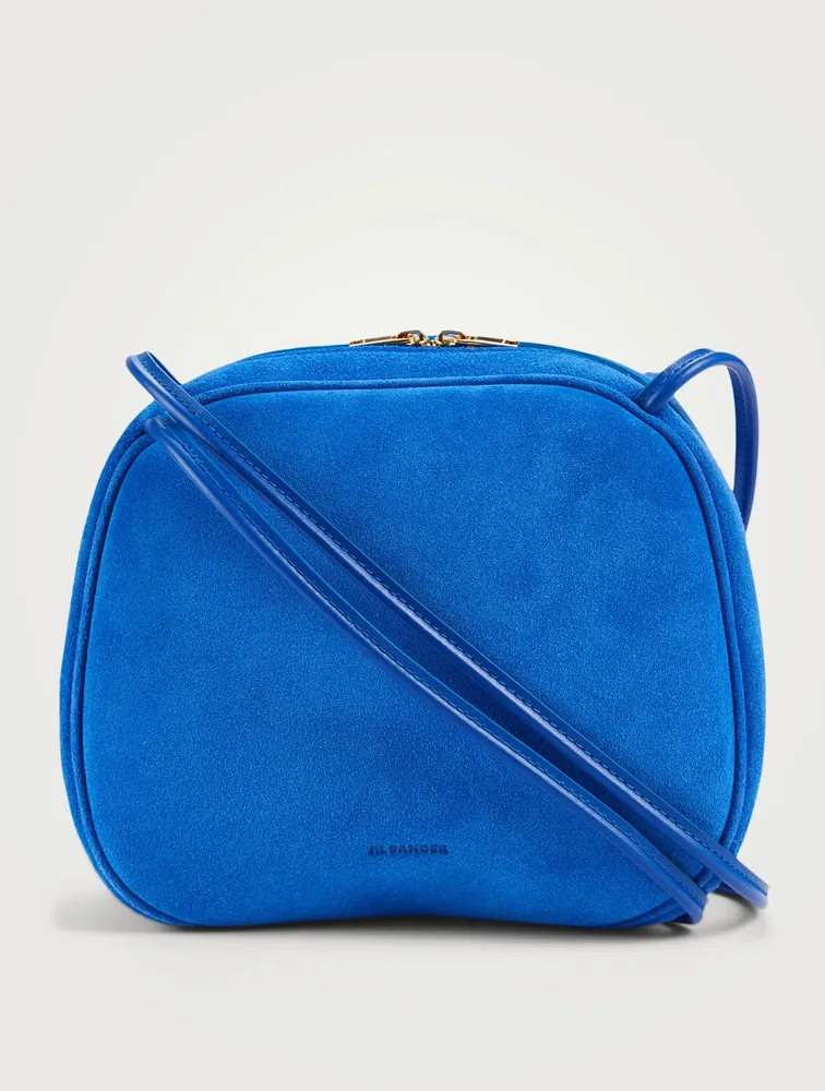 Medium Dome Suede Crossbody Bag